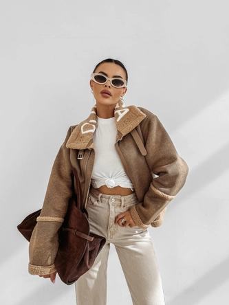 Kurtka zimowa damska Olavoga Lennox beżowa