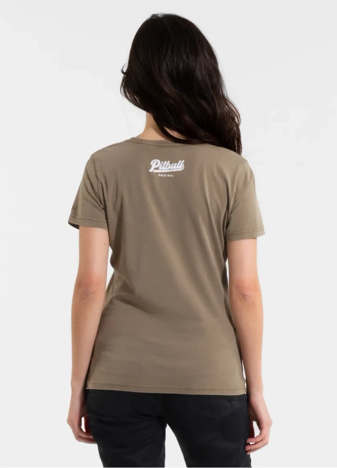 Koszulka damska T-shirt Pit Bull Angel Logo coyote brązowa