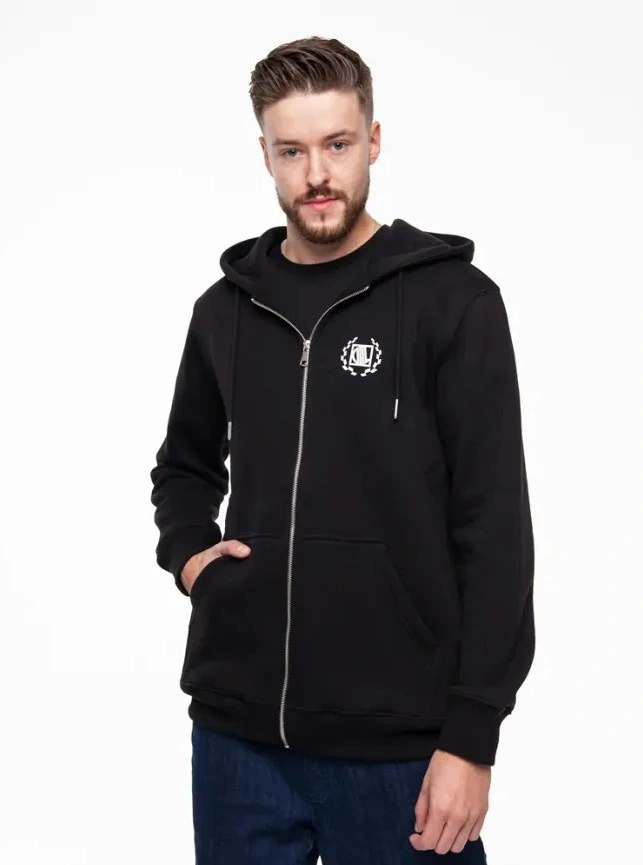 Bluza męska z kapturem Diil Laur ZIP czarny