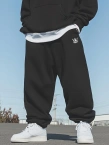 Spodnie dresowe męskie Baggy Jigga Wear Logo Drawcord czarne