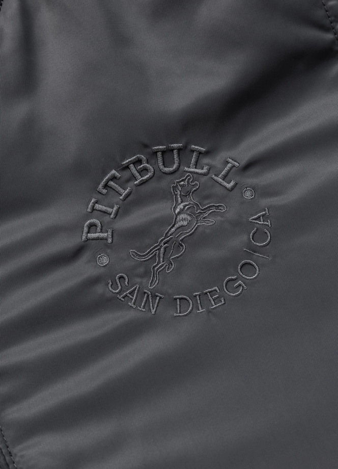 Kurtka męska przejściowa bejsbolówka Pit Bull Hacket grafitowa szara