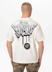 Koszulka męska T-Shirt oversize Pitbull Graffiti Loose Fit biała