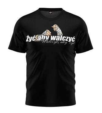 Koszulka męska T-shirt Public Enemy Życ aby Walczyć czarna