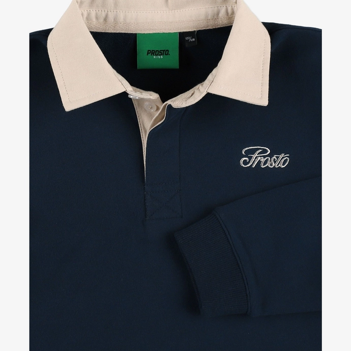 Koszulka longsleeve dziecięcy Polo Prosto Kids Ancymon granatowa