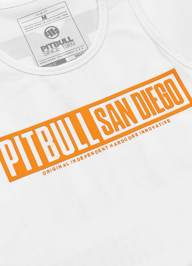 Koszulka męska tank top Pitbull Eighty Nine Dog biała