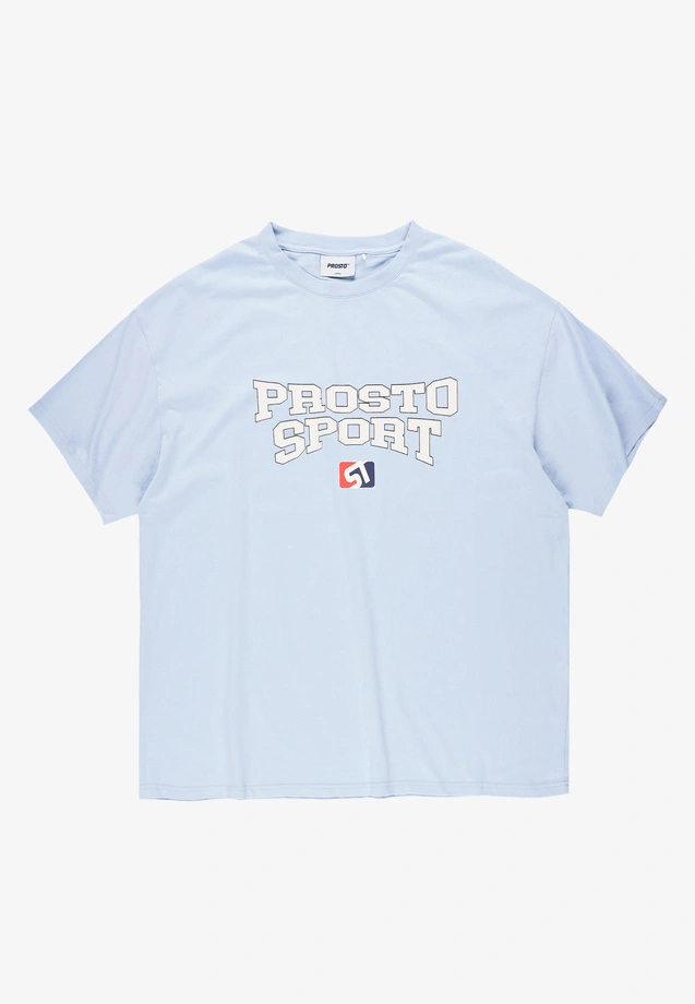 Koszulka męska t-shirt Prosto Sport jasno niebieska