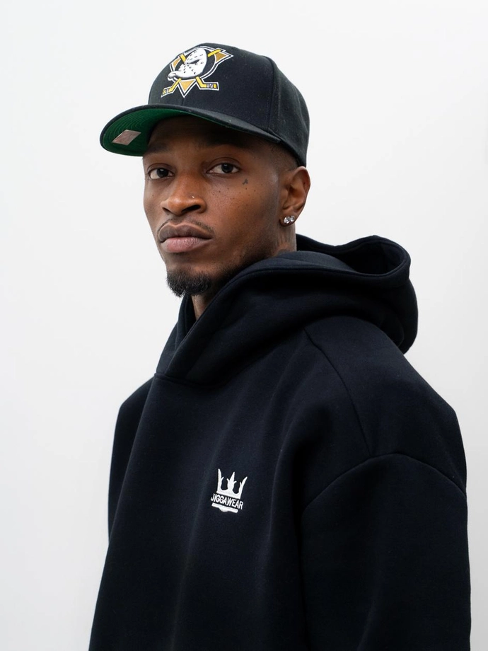 Komplet dresowy męski oversize Jigga Wear Crown czarny