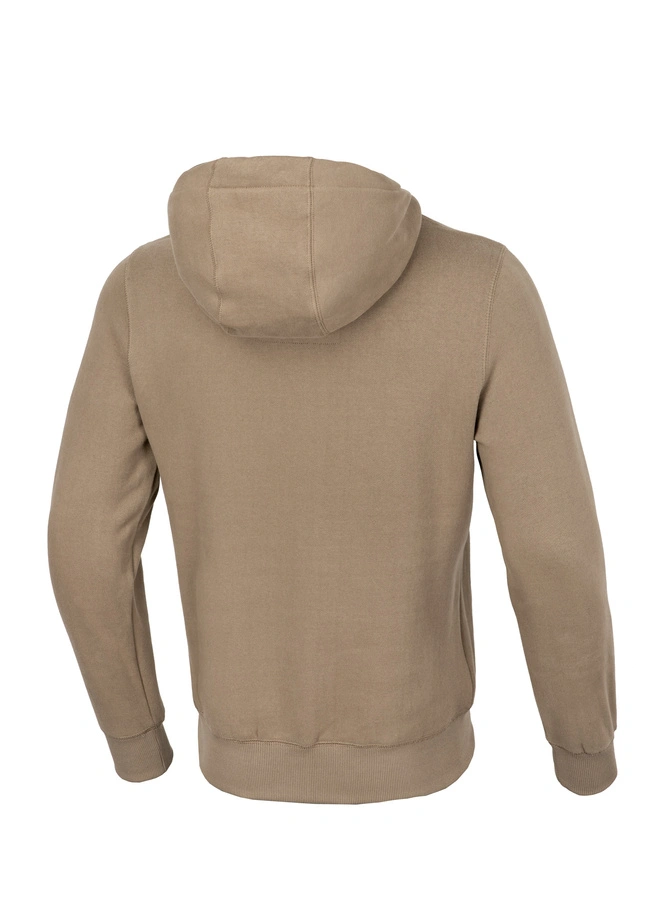 Bluza męska z kapturem Pitbull Pit Bull Small Logo 24 ZIP hooded beżowa