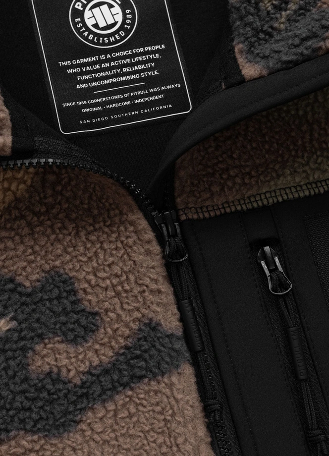 Bluza męska polarowa rozpinana Pit Bull Joyner woodland camo