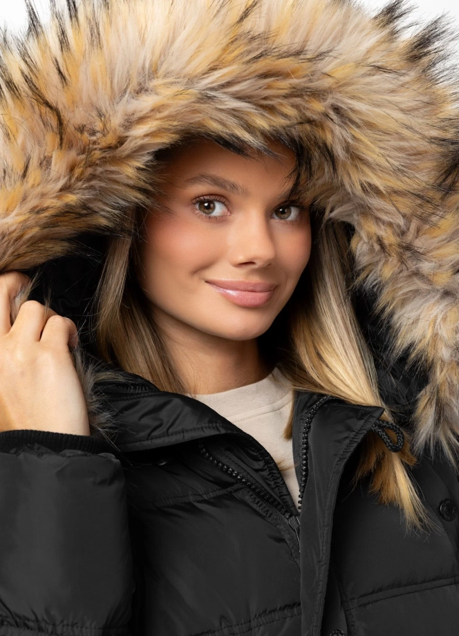 Kurtka damska zimowa parka Pit Bull Queenston czarna