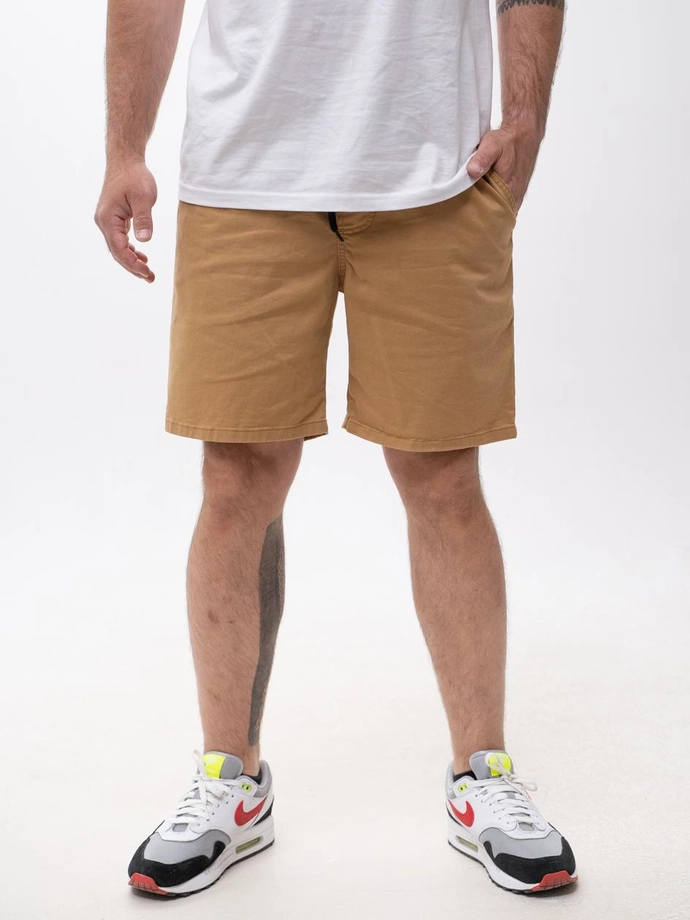 Spodenki szorty męskie materiałowe Jigga Wear Crown Pocket piaskowe