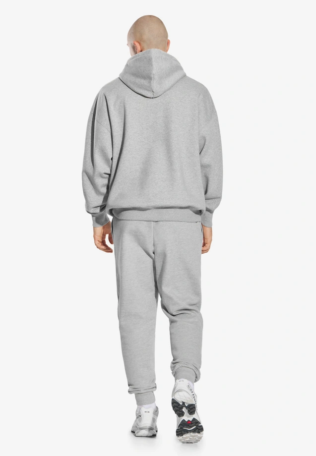 Bluza męska z kapturem oversize Prosto Chicago szara