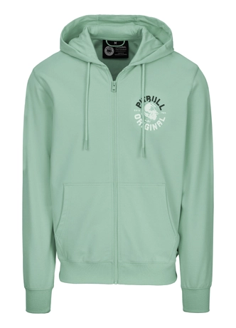 Bluza męska z kapturem Pitbull Pit Bull Dog SD ZIP miętowa zielona
