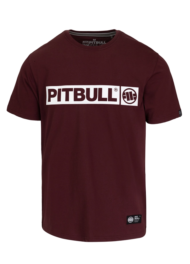 Koszulka męska T-Shirt Pit Bull Pitbull Hilltop 25 ciemno bordowa