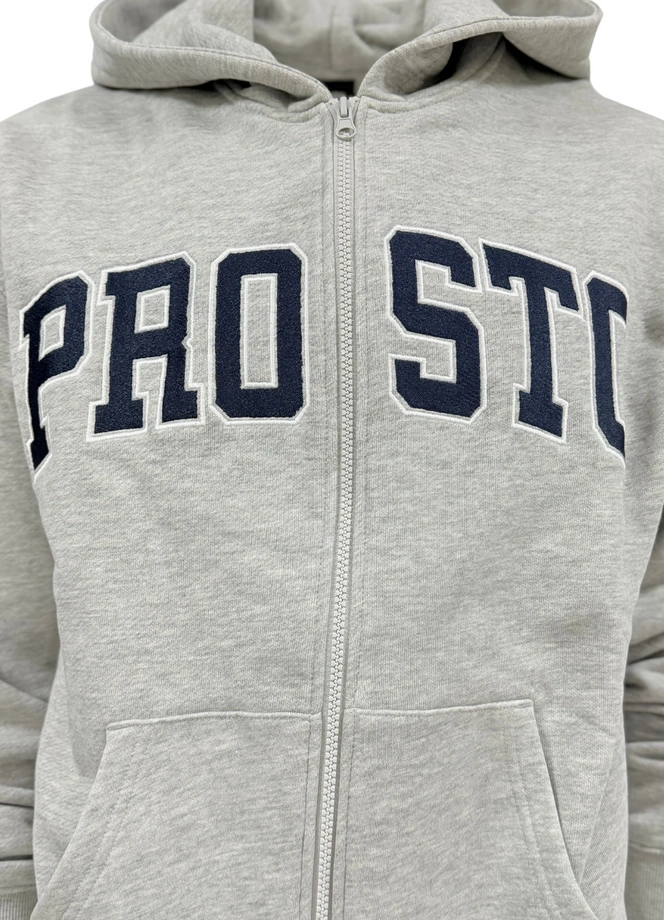 Bluza męska rozpinana z kapturem Prosto Axel szara