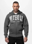 Bluza męska rozpinana z kapturem Pit Bull Norton grafitowa
