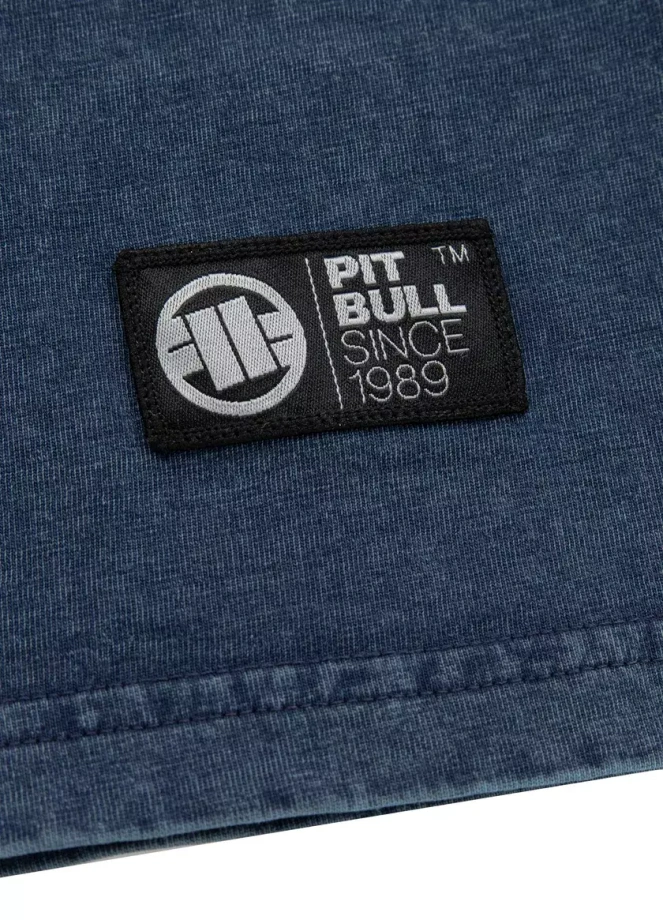 Koszulka męska T-Shirt Pit Bull Pitbull Denim Washed Born In 1989 niebieska