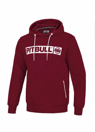 Bluza meska z kapturem Pitbull Pit Bull Hilltop Terry 23 hooded bordowa