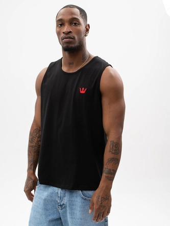 Koszulka męska tank top Jigga Wear Simple Crown czarna