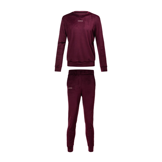 Komplet męski welurowy Olavoga Velvet Ash borodwy