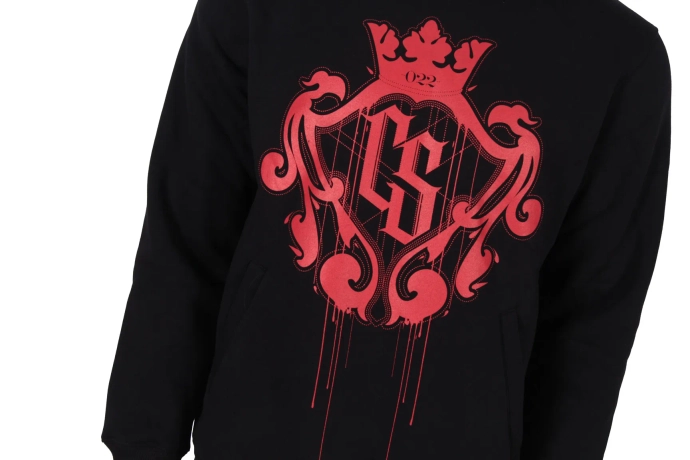 Bluza męska z kapturem Ciemna Strefa CS Herb czarna