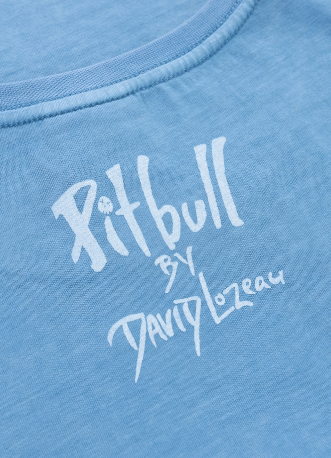 Koszulka damska T-shirt Pit Bull BeachBreak sprany niebieski