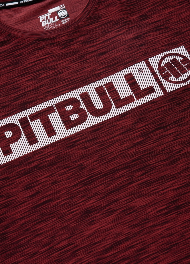 Koszulka męska T-shirt Pit Bull Performance Pro+ Casual Sport Hilltop bordowa