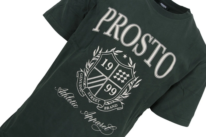Koszulka męska t-shirt Prosto Klasyk Hexer ciemno zielona