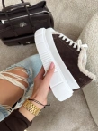 Buty sneakersy damskie Olavoga Luul brązowe