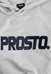Bluza męska z kapturem oversize Prosto Check szara