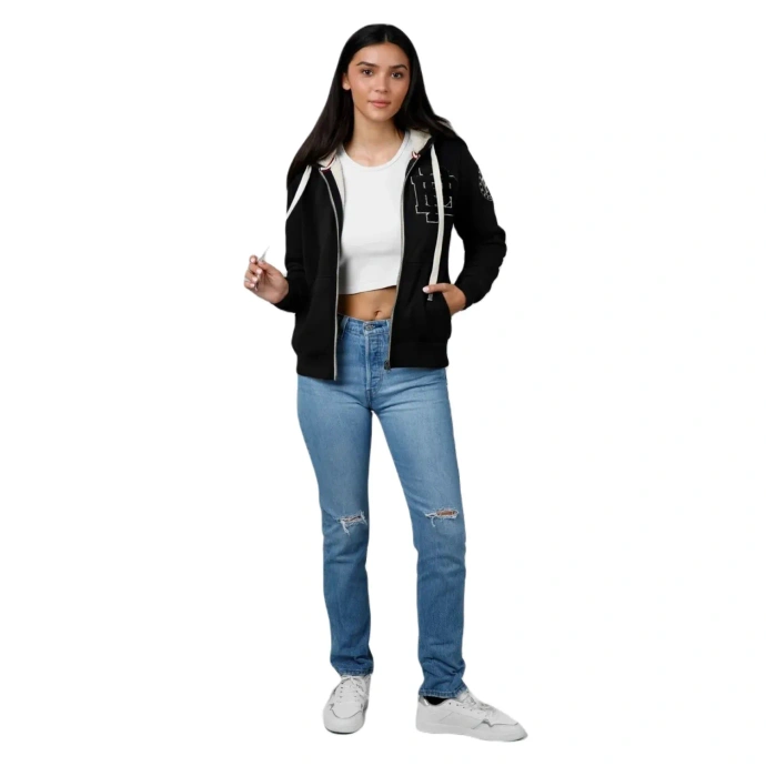 Bluza damska z kapturem ZIP Pit Bull Ruffina czarna