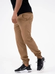 Spodnie męskie Materiałowe Jogger Jigga Wear Crown jasno brązowe