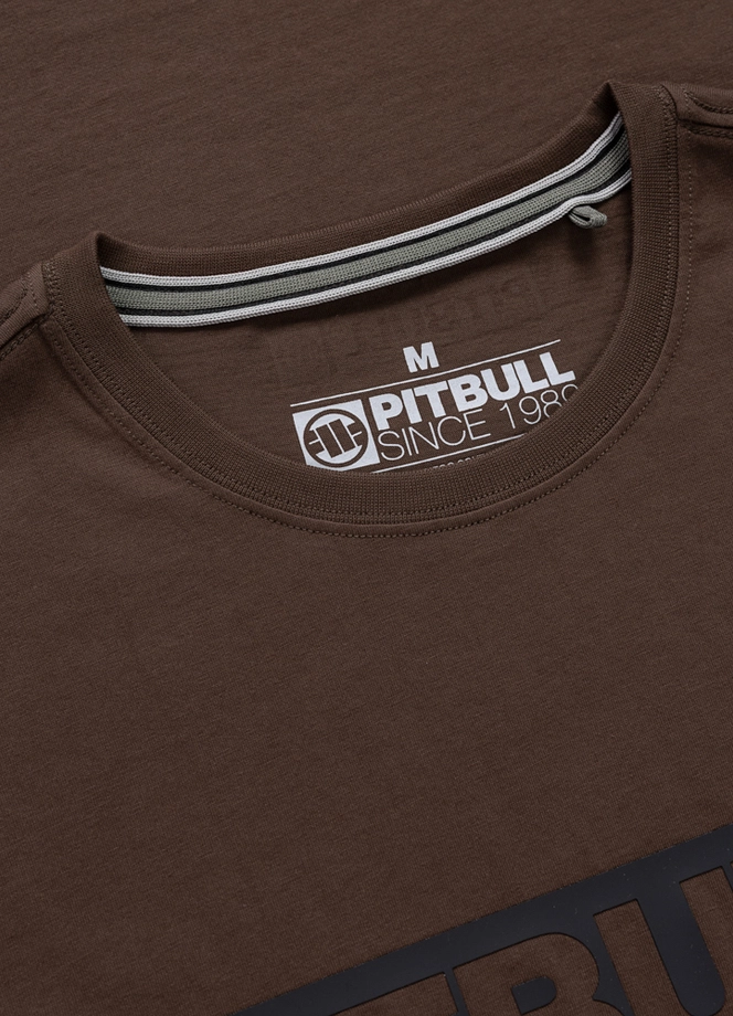 Koszulka męska T-Shirt Pitbull Hilltop ciemno brązowa