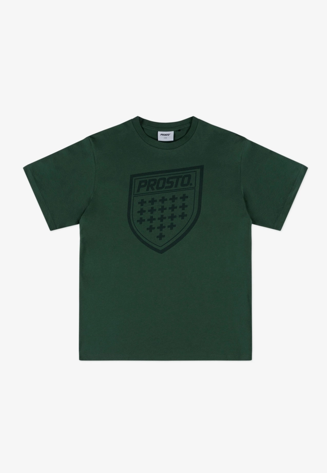 Koszulka męska t-shirt Prosto Shield zielona