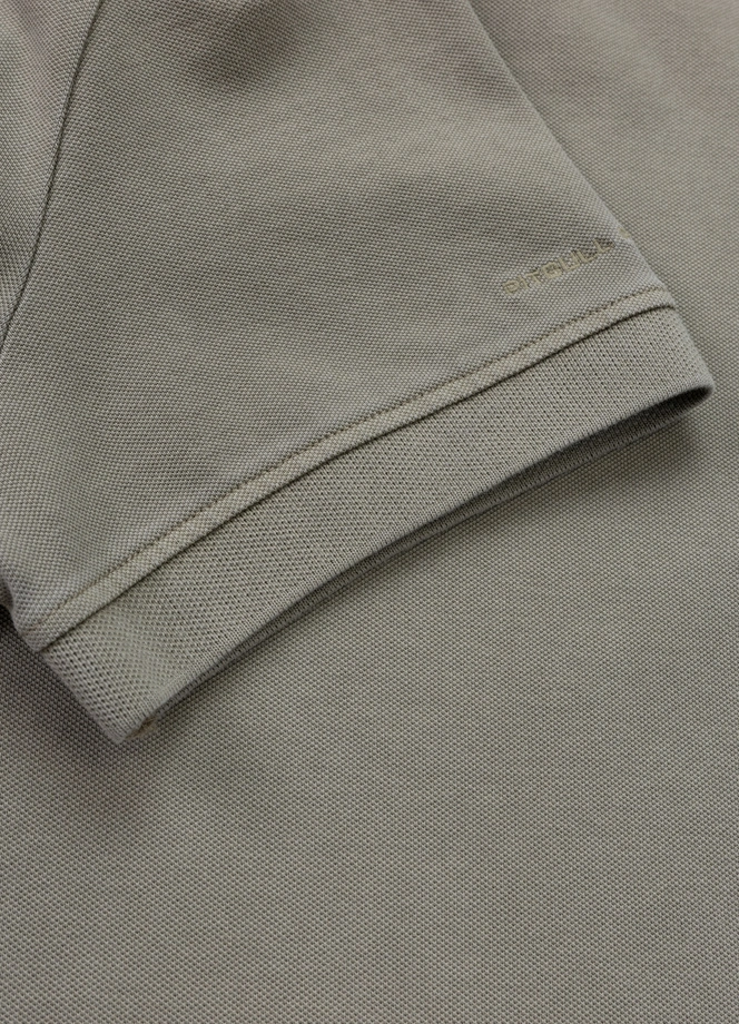 Koszulka męska Polo Pitbull Pique Small Logo Washed szara oliwkowa