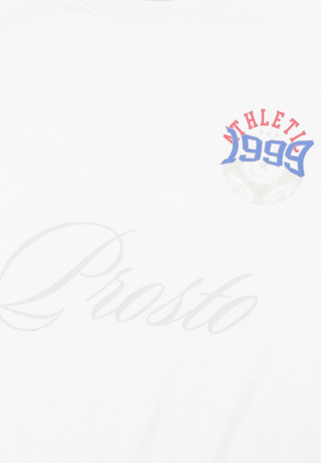 Koszulka męska t-shirt oversize Prosto Football Fan biała