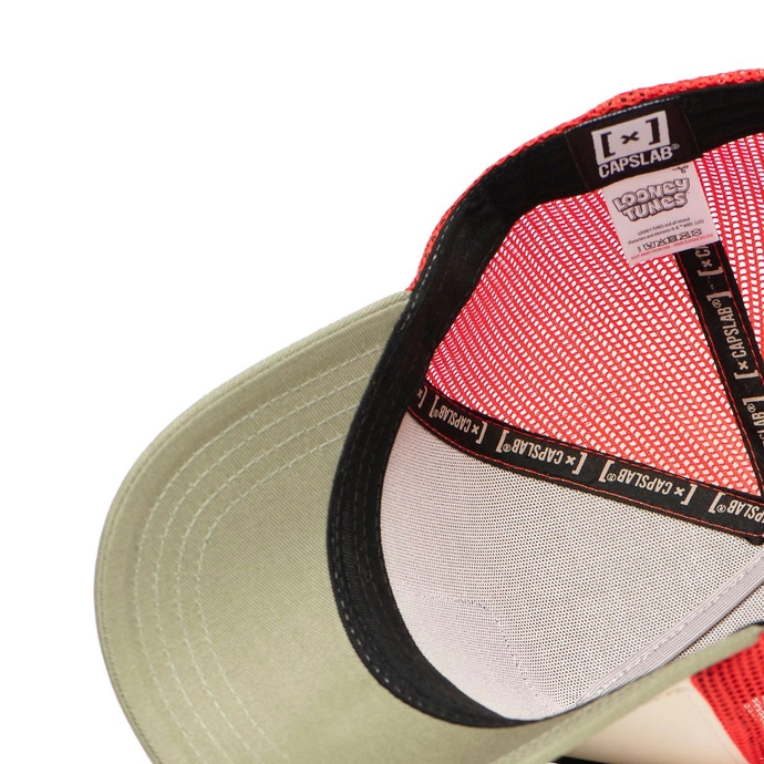 Czapka z daszkiem Capslab Looney Tunes Bugs Bunny kremowo/czerwona