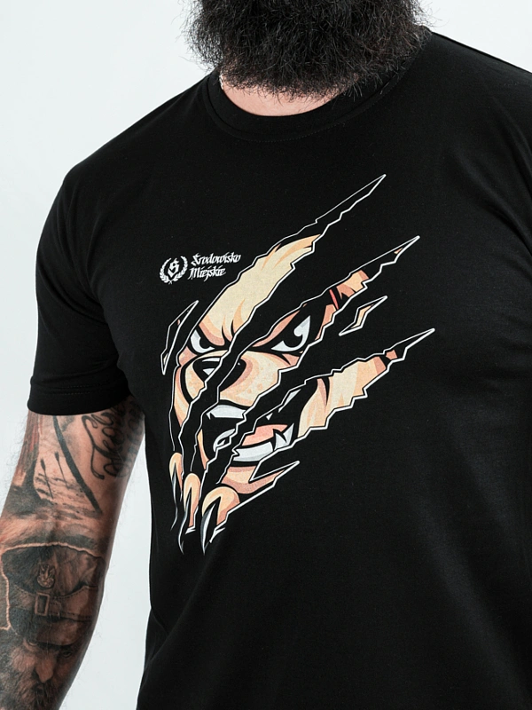 Koszulka męska t-shirt Środowisko Miejskie Slash Bear czarna