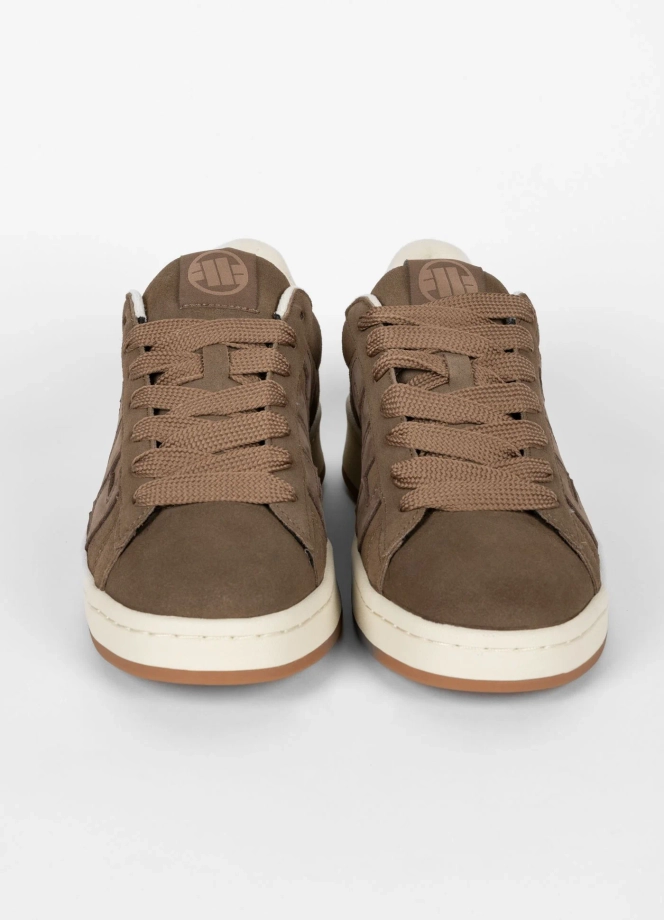 Buty sportowe sneakersy męskie Pit Bull Walker brązowe