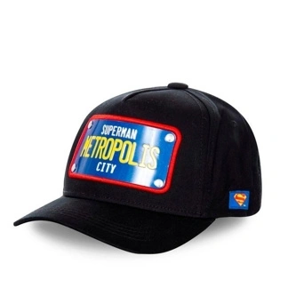 Czapka z daszkiem Capslab Superman Metropolis black