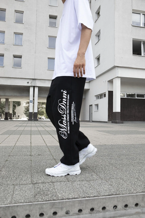 Spodnie dresowe męskie Baggy Mass DNM Authentic czarne