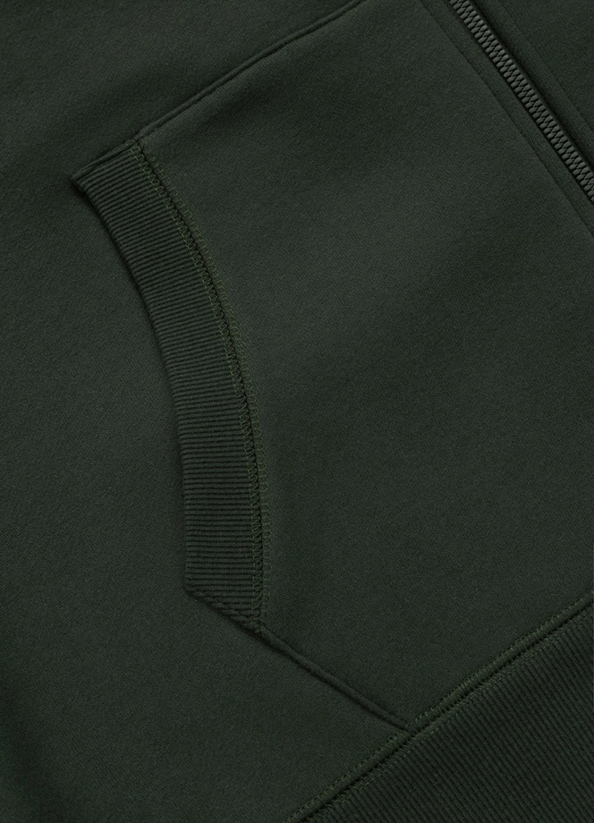 Bluza męska rozpinana z kapturem Pit Bull San Diego CA ciemno zielona