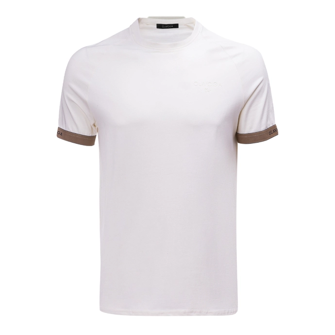 Koszulka męska T-Shirt Olavoga Raysier kremowa