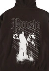Bluza męska z kapturem oversize Prosto Shadow sprany czarny