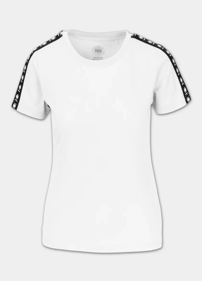 Koszulka damska T-shirt Pit Bull Tape Nugget biała