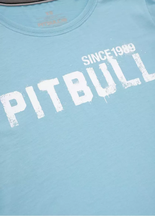 Koszulka t-shirt damski Pitbull Pit Bull Grafitti jasny niebieski