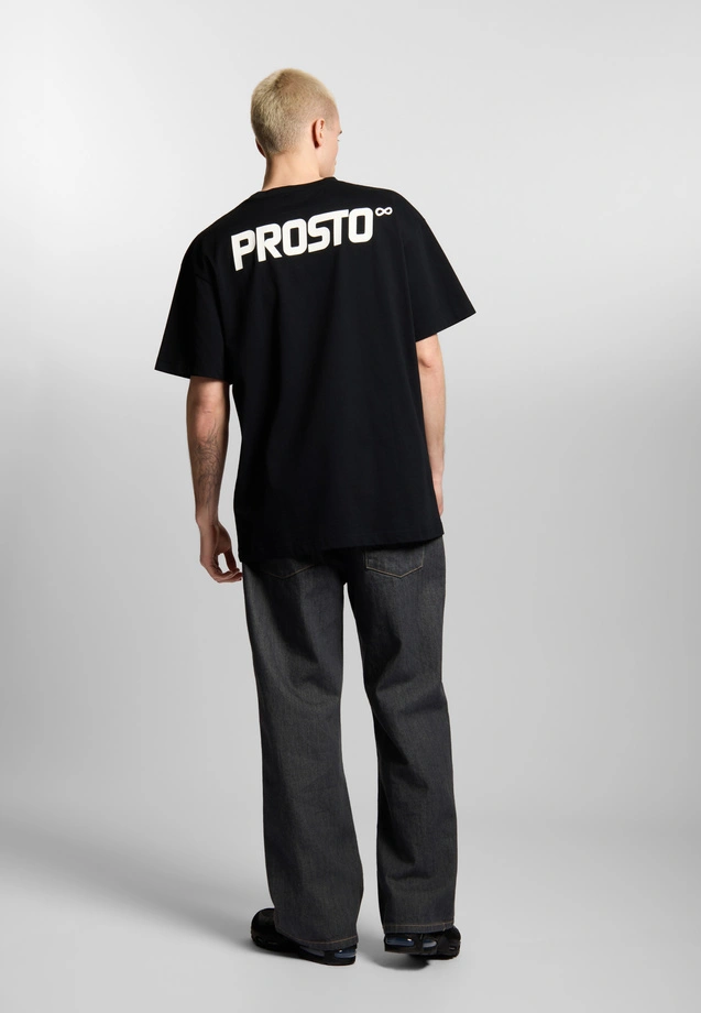 Koszulka męska t-shirt oversize Prosto Big Log Infinity czarna
