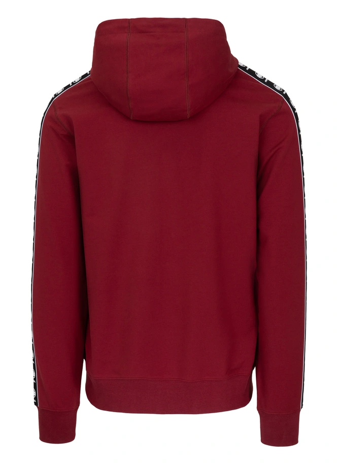 Bluza męska z kapturem Pitbull Pit Bull Tape Nugget ZIP bordowa