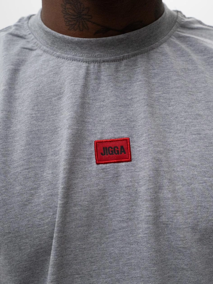 Koszulka męska tank top Jigga Wear Badge szara
