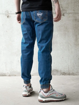 Spodnie męskie jogger jeans Środowisko Miejskie Laur niebieskie